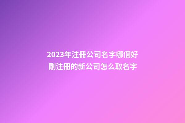 2023年注冊公司名字哪個好 剛注冊的新公司怎么取名字